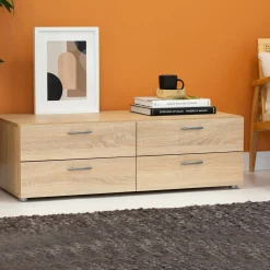 Cassettiera economica rovere 110x35h cm - Gignod