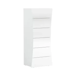Cassettiera in legno bianca lucida 50x121h cm - Arignano