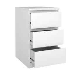 Cassettiere > Dmora Cassettiera in legno bianca lucida 50x70h cm - Accudino Bianco Lucido