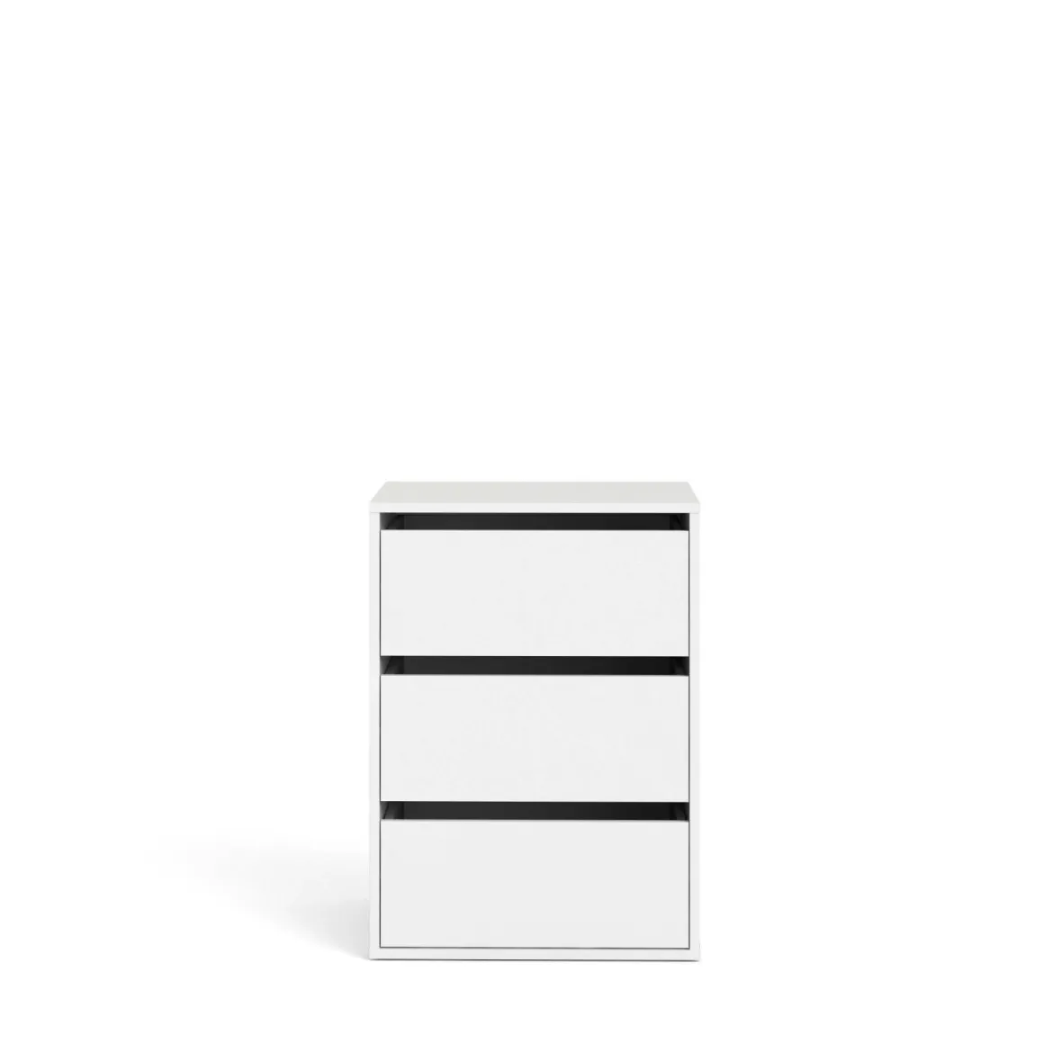 Salotto|Camera Da Letto > Dmora Cassettiera in legno bianca 61x117h cm - Aaron Bianco