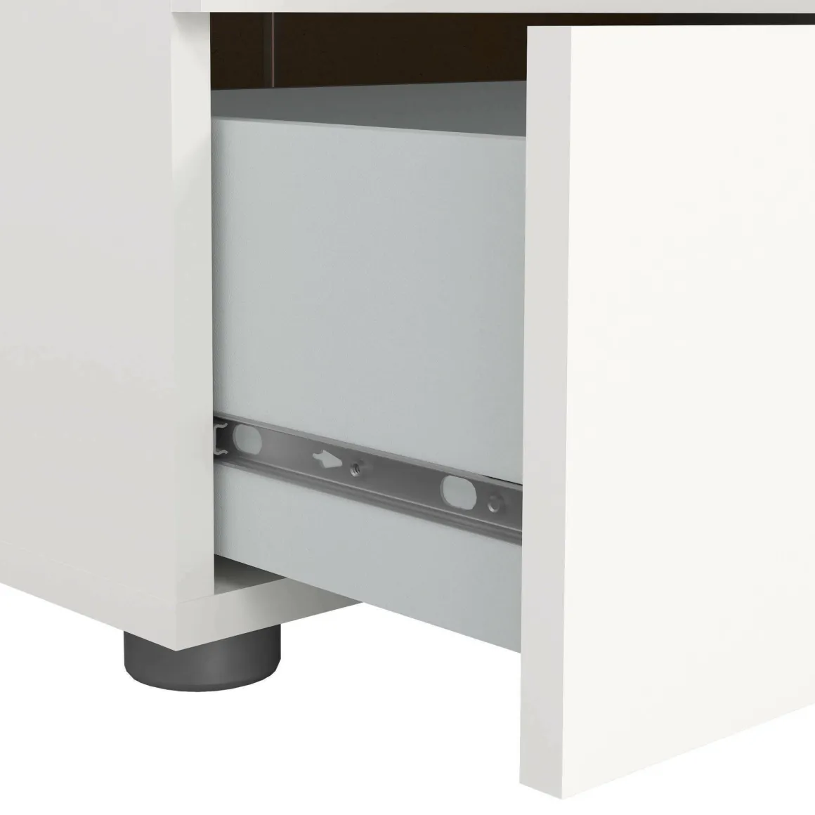 Cassettiera in legno bianca 70x102h cm - Haru
