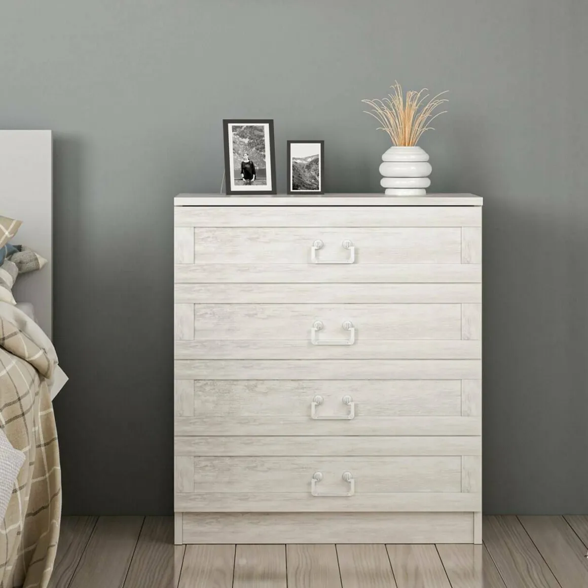 Cassettiera in legno bianca 72x42h cm - Vische