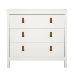 Cassettiere > Dmora Cassettiera in legno bianca 82x79h cm - Sagar Bianco
