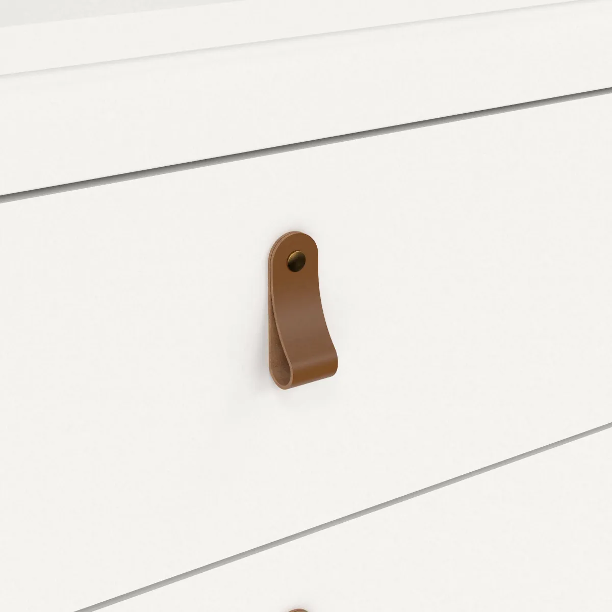 Cassettiere > Dmora Cassettiera in legno bianca 82x79h cm - Sagar Bianco