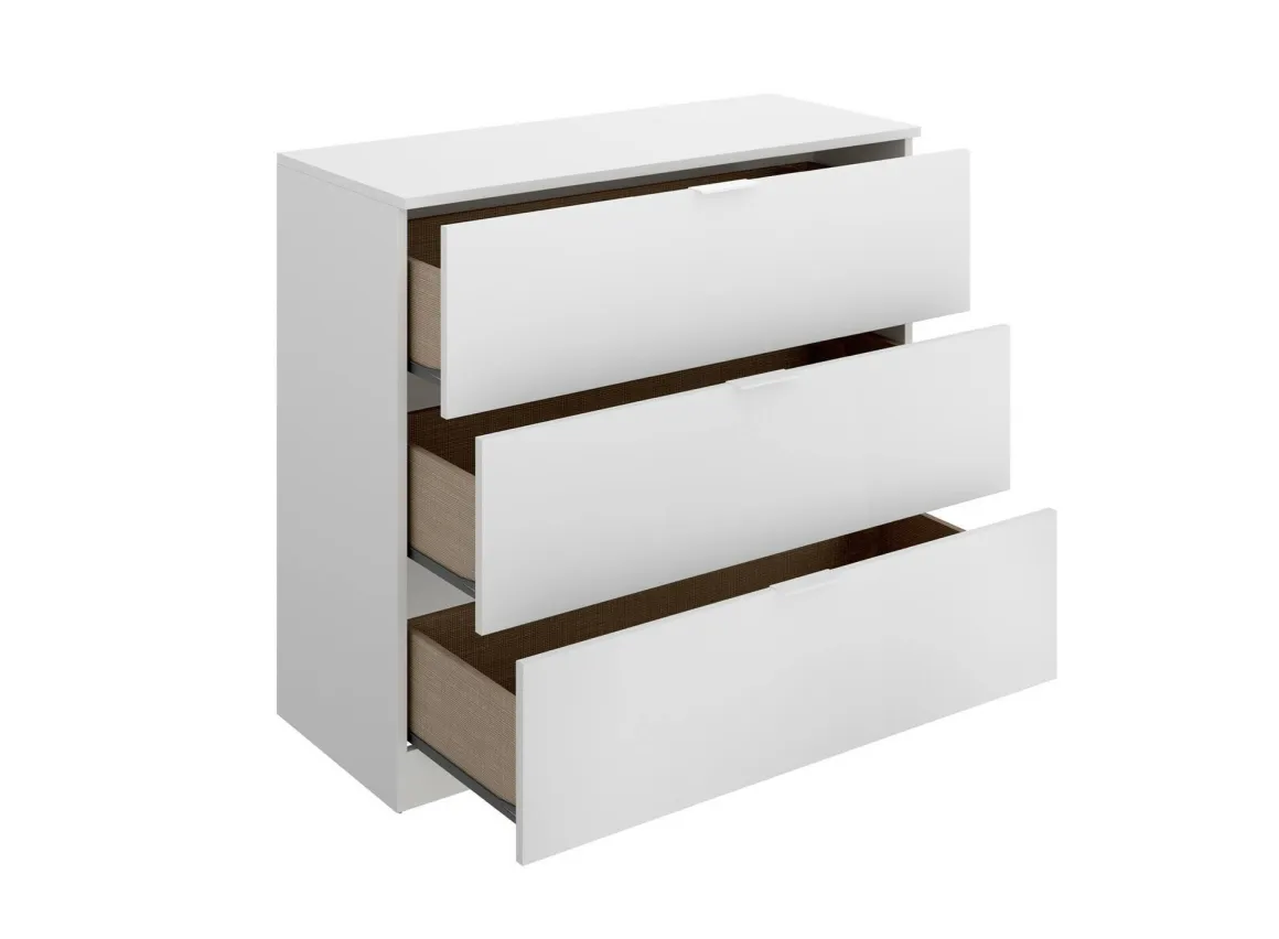 Cassettiera in legno bianca 82x82h cm - Loke