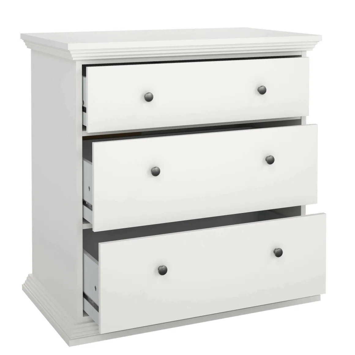 Cassettiera in legno bianca 86x88h cm - Domeng