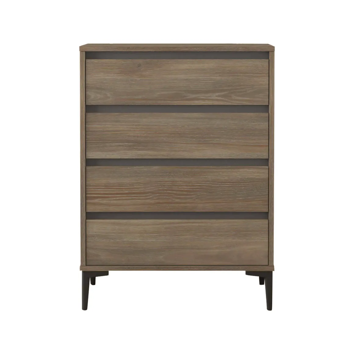 Cassettiera in legno marrone e antracite 72x98h cm - Adolphe