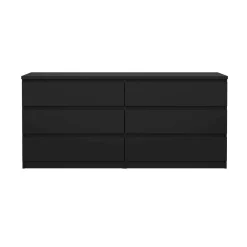 Cassettiera in legno nera 153x70h cm - Aci