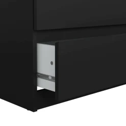 Cassettiera in legno nera 153x70h cm - Aci