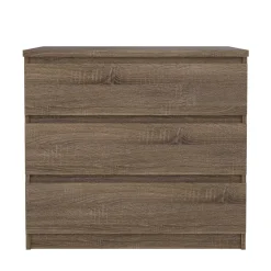 Cassettiere > Dmora Cassettiera in legno quercia 77x68h cm - Kajiki Marrone Quercia
