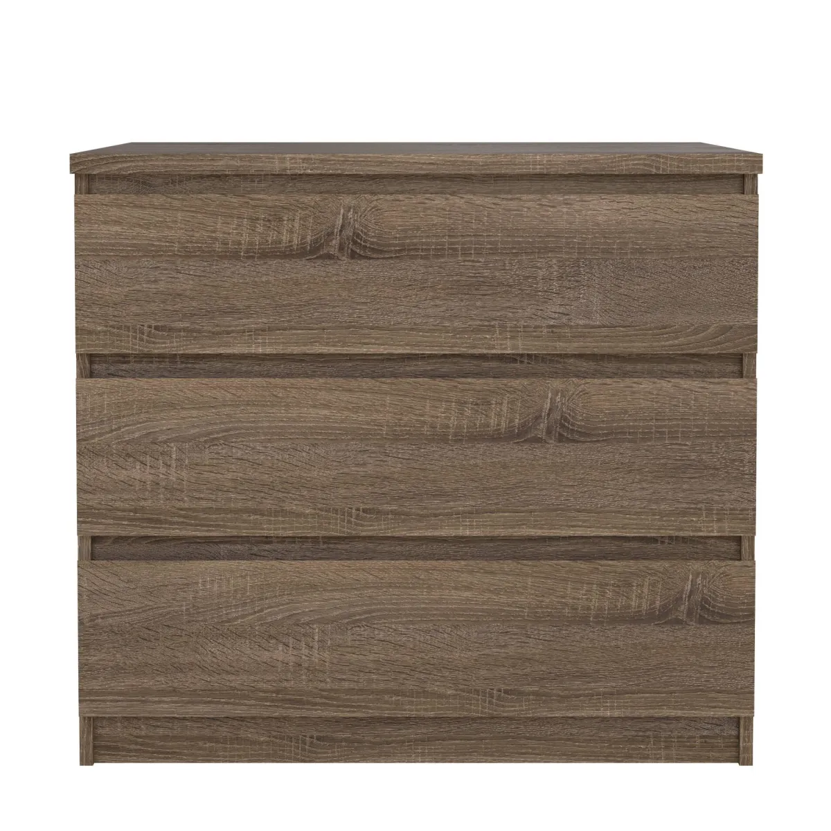 Cassettiere > Dmora Cassettiera in legno quercia 77x68h cm - Kajiki Marrone Quercia