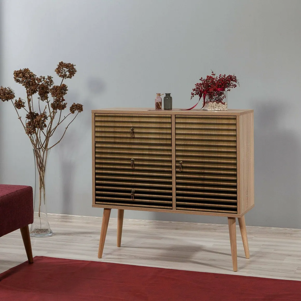 Cassettiera in legno quercia 90x90h cm - Ailanto