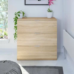 Cassettiera in legno rovere 77x80h cm - Garbino