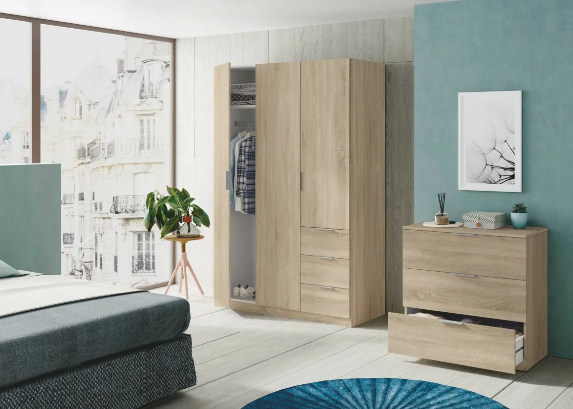 Cassettiera in legno rovere 77x80h cm - Garbino