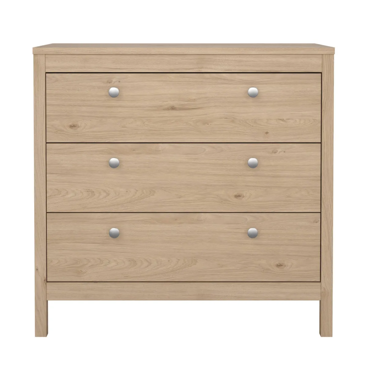 Cassettiere > Dmora Cassettiera in legno rovere 82x79h cm - Sagar Marrone Rovere