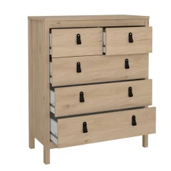 Cassettiera in legno rovere 82x98h cm - Nicholas