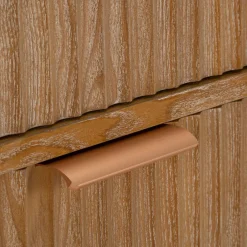 Cassettiera Marrone Ciliegio oro 3 Cassetti Effetto Invecchiato 81x47x82h cm, Apertura Scorrevole - Fama
