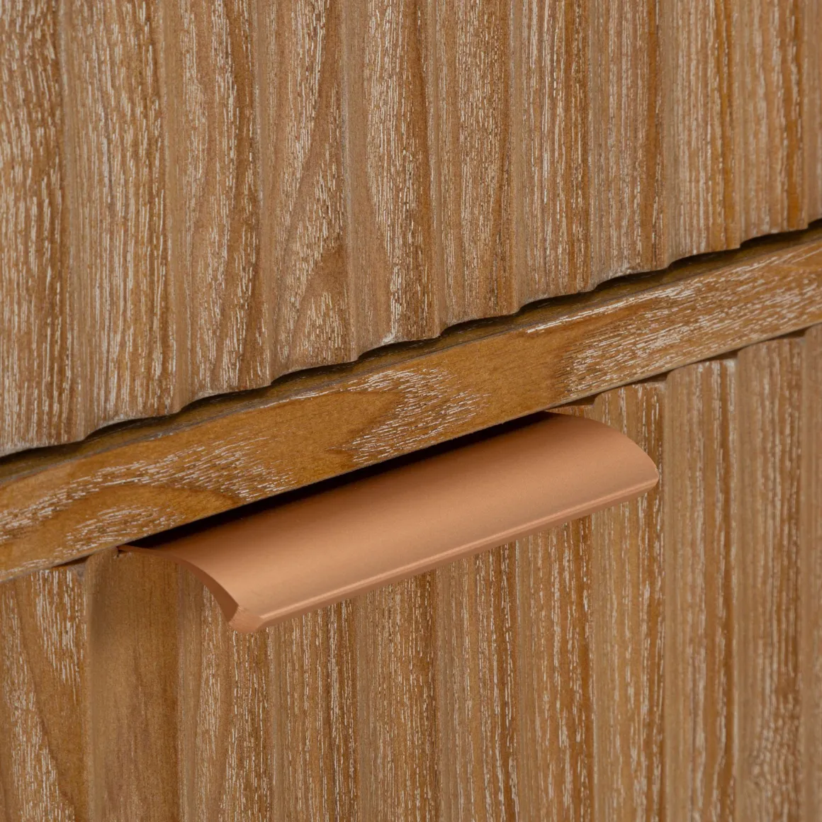 Cassettiera Marrone Ciliegio oro 3 Cassetti Effetto Invecchiato 81x47x82h cm, Apertura Scorrevole - Fama
