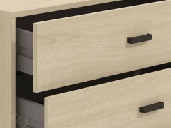 Cassettiera Marrone Rovere 4 Cassetti Apertura Scorrevole 80x40x90h cm, Chiusura Scorrevole - Rosasco