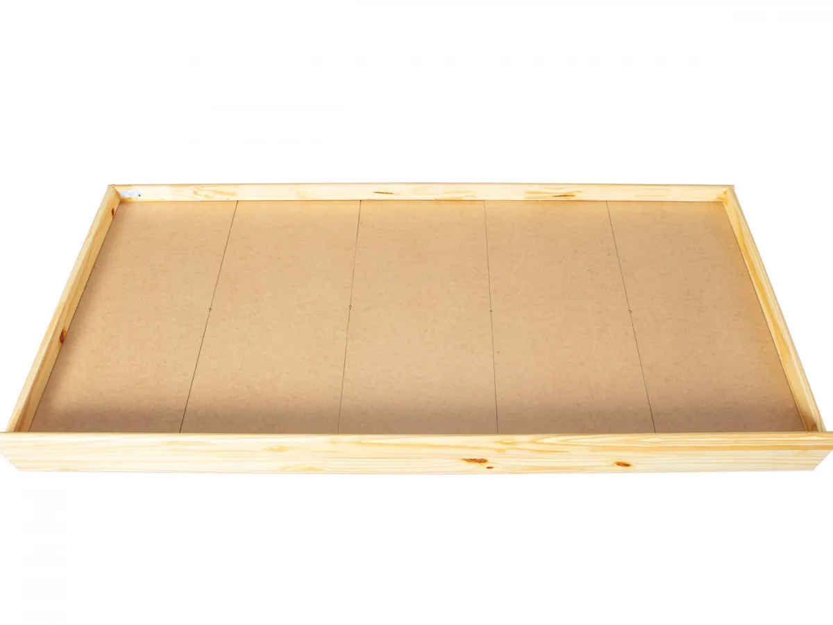 Cassettiere > Dmora Cassettiera un Cassetto Apertura Scorrevole 199x22x94h cm, Chiusura Scorrevole - Casape Marrone Rovere