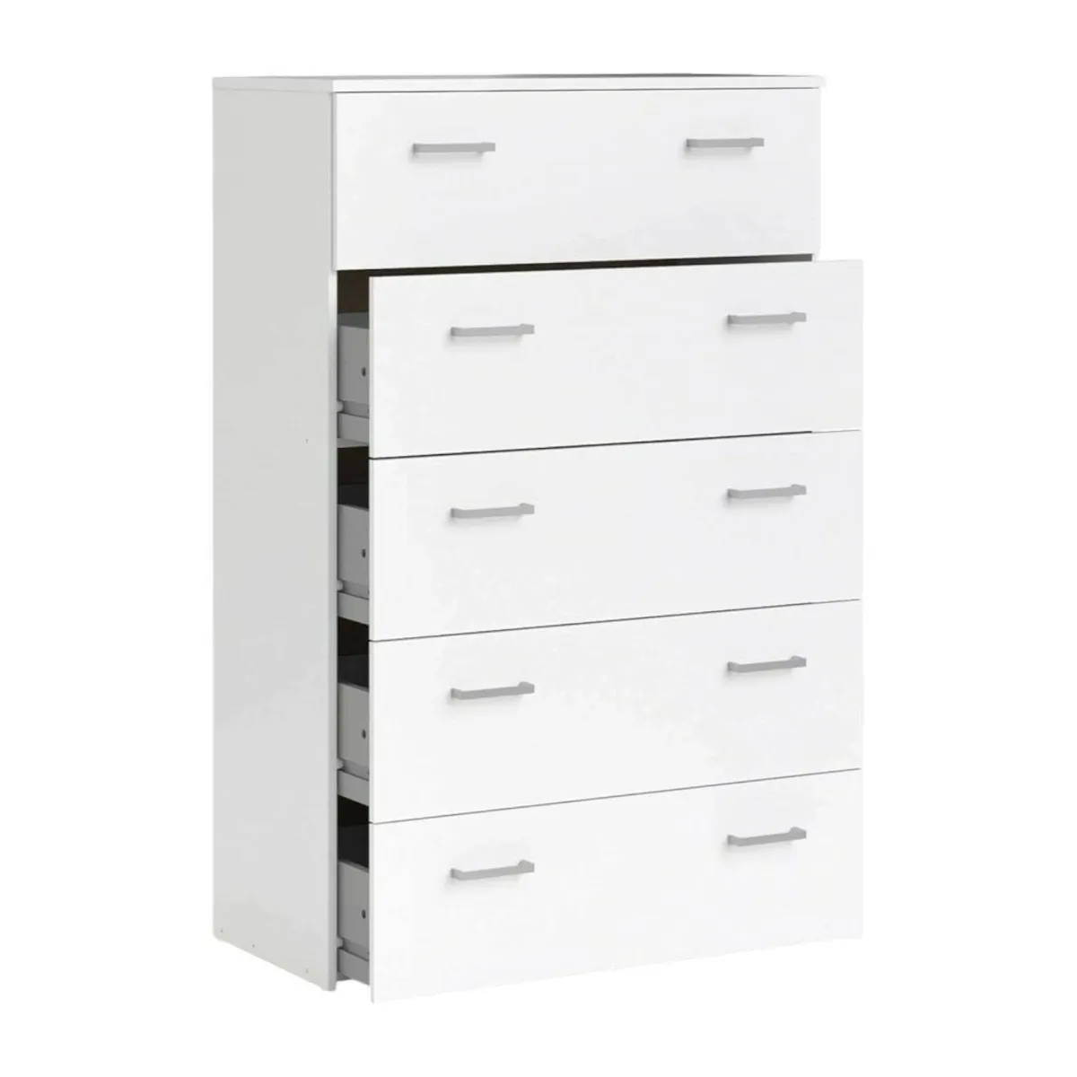 Cassettiere > Dmora Cassettiera minimal bianca 74x114h cm - Aikol Bianco