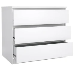 Cassettiere > Dmora Cassettiera moderna bianca lucida 77x70h cm - Artic Bianco Lucido