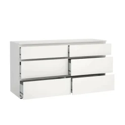 Cassettiere > Dmora Cassettiera moderna bianca 40x106h cm - Abelarda Bianco