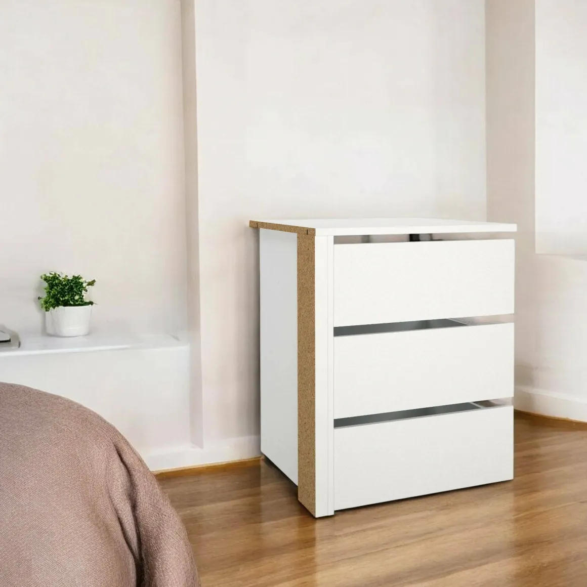 Cassettiera moderna bianca 57x69h cm - Giacarta