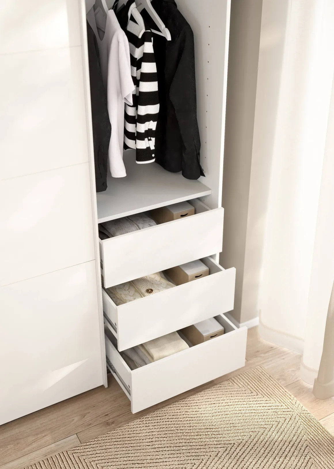 Cassettiera moderna bianca 57x69h cm - Giacarta