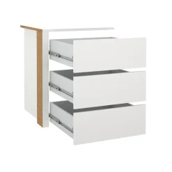 Cassettiera moderna bianca 57x69h cm - Giacarta