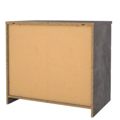 Cassettiera moderna cemento e bianca lucida 77x70h cm - Artic