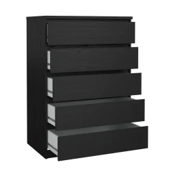 Cassettiere > Dmora Cassettiera moderna nera 77x111h cm - Ansel Nero