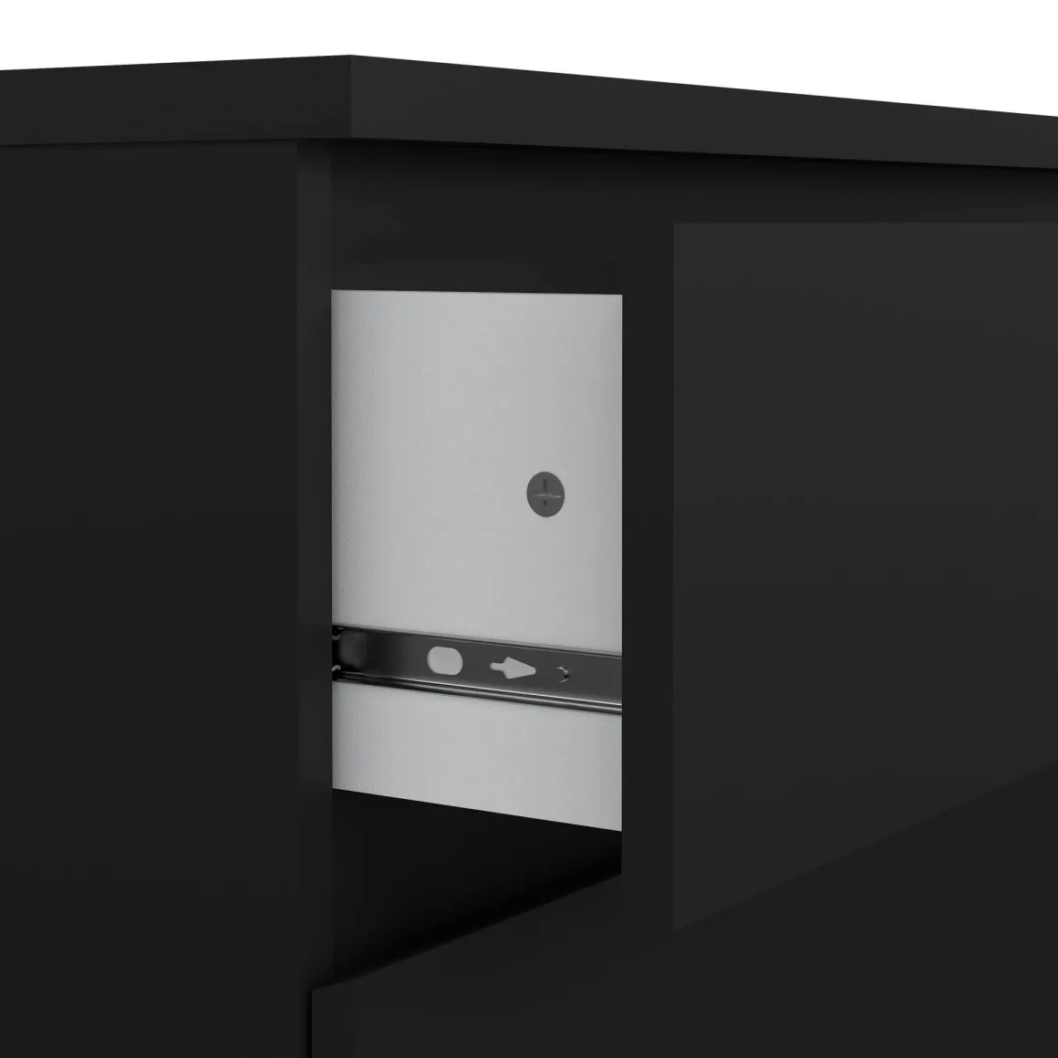 Cassettiera moderna nera 77x68h cm - Kajiki