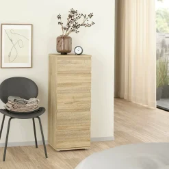 Cassettiere > Dmora Cassettiera moderna quercia 40x106h cm - Abelarda Marrone Quercia