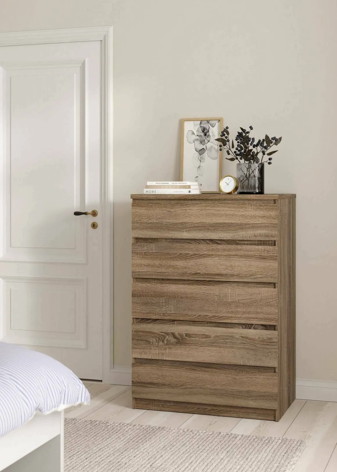 Cassettiera moderna rovere 76x111h cm - Lucy
