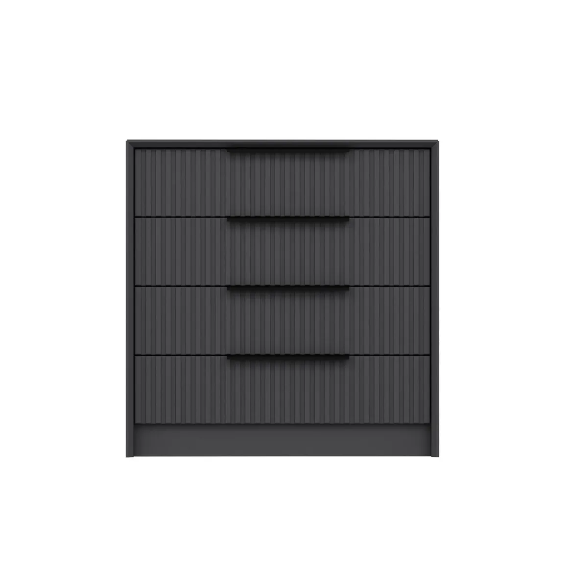 Cassettiere > Dmora Cassettiera 4 Cassetti Apertura Scorrevole 90x47x100h cm, Chiusura Scorrevole - Lierna Nero Antracite