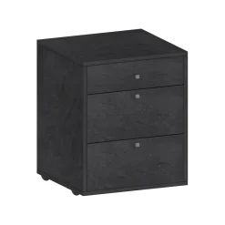 Salotto|Camera Da Letto > Dmora Cassettiera piccola ardesia 47x61h cm - Asgabat Grigio Ardesia