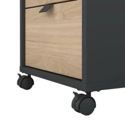 Cassettiere > Dmora Cassettiera piccola rovere e grigia 48x60h cm - Agazzino Grigio, Marrone Rovere