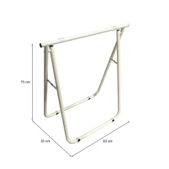 Oggettistica > Dmora Cavalletto Osimo, 62x35 h75 cm, Panna Bianco Panna