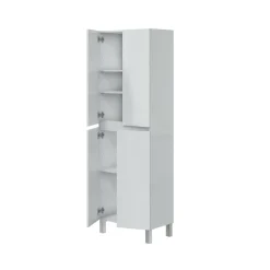 Mobili Colonna > Dmora Colonna lavanderia 4 ante 60x182h cm - Fabian Bianco Lucido