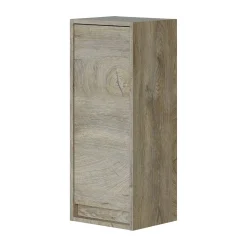 Bagno|Lavanderia > Dmora Colonna piccola sospesa bagno 30x74h cm rovere - Anabella Marrone Rovere