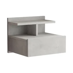 Comodino a muro argento 40x35x32h cm - Joconde
