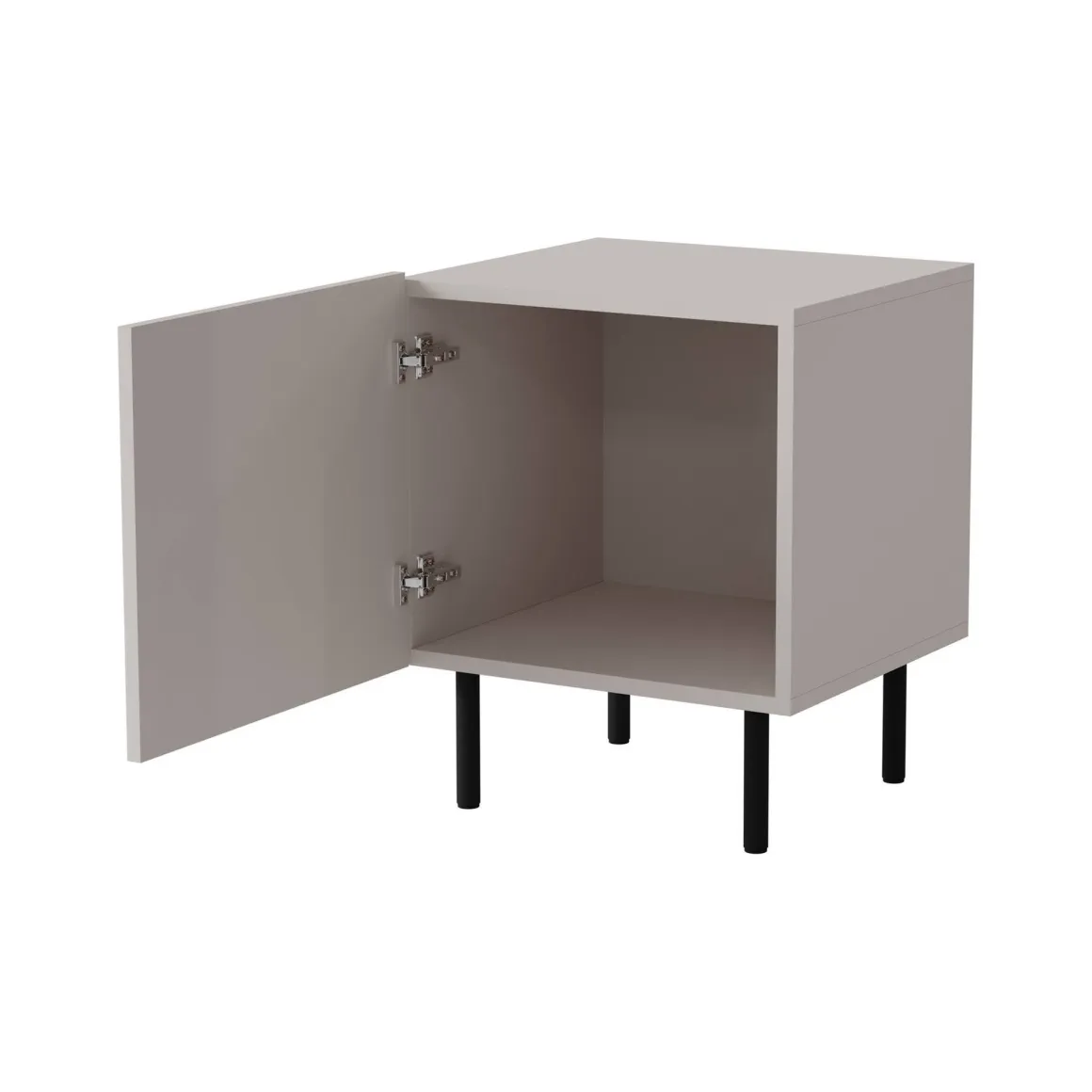 Comodino 1 anta beige 44x40x51h cm - Set di 2 comodini Livraga