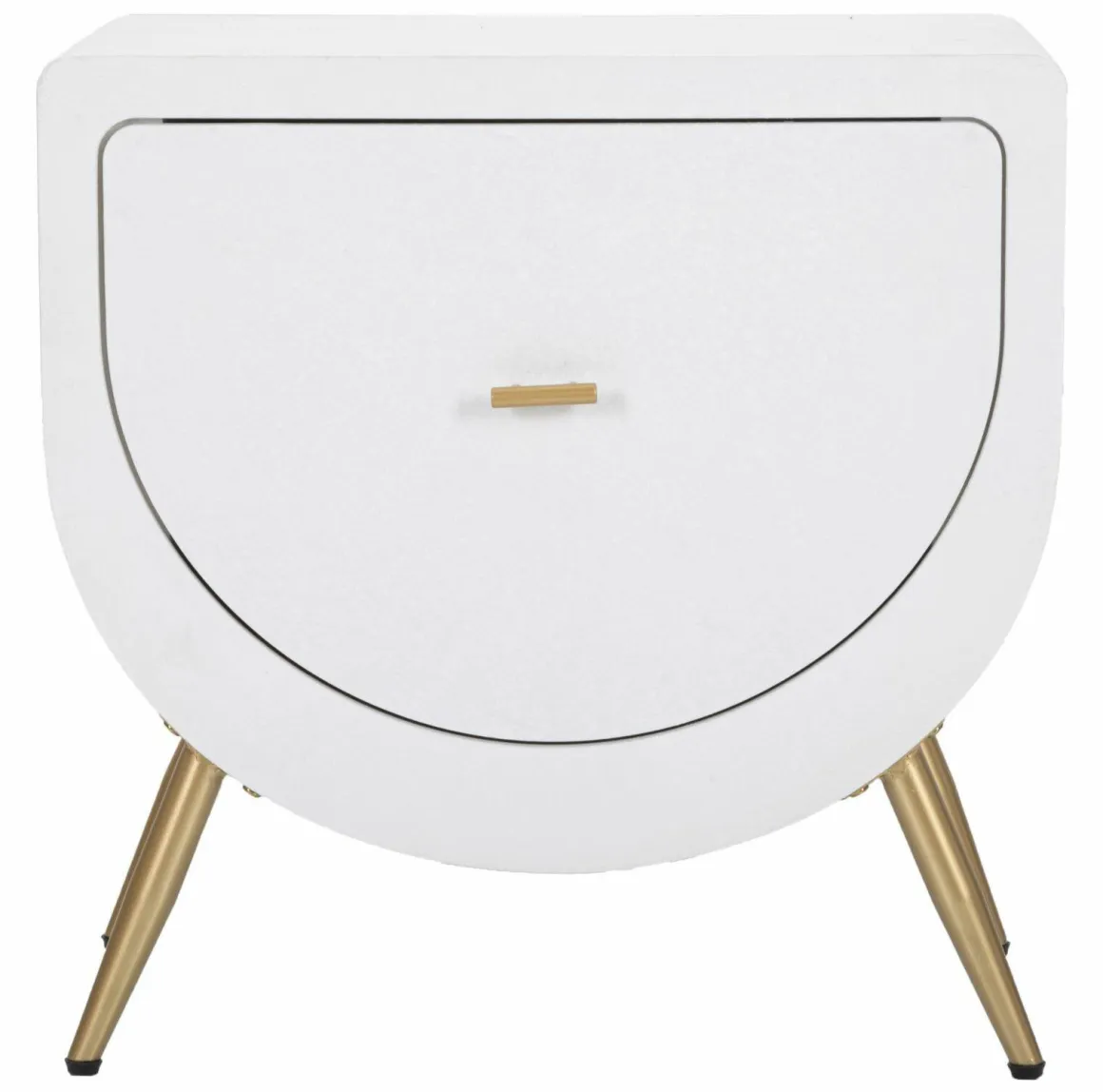 Comodino 1 anta bianco e oro 50x32x50h cm - Suze