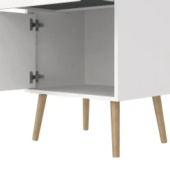 Comodini > Dmora Comodino 1 anta 50x39x72h cm - Antenati Bianco
