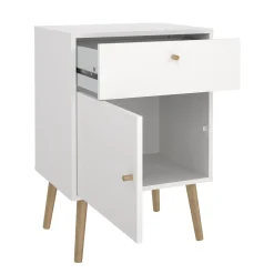 Comodini > Dmora Comodino 1 anta 50x39x72h cm - Antenati Bianco