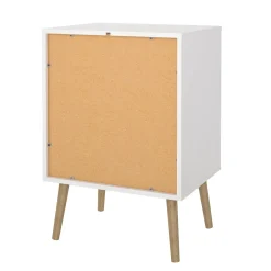 Comodini > Dmora Comodino 1 anta 50x39x72h cm - Antenati Bianco