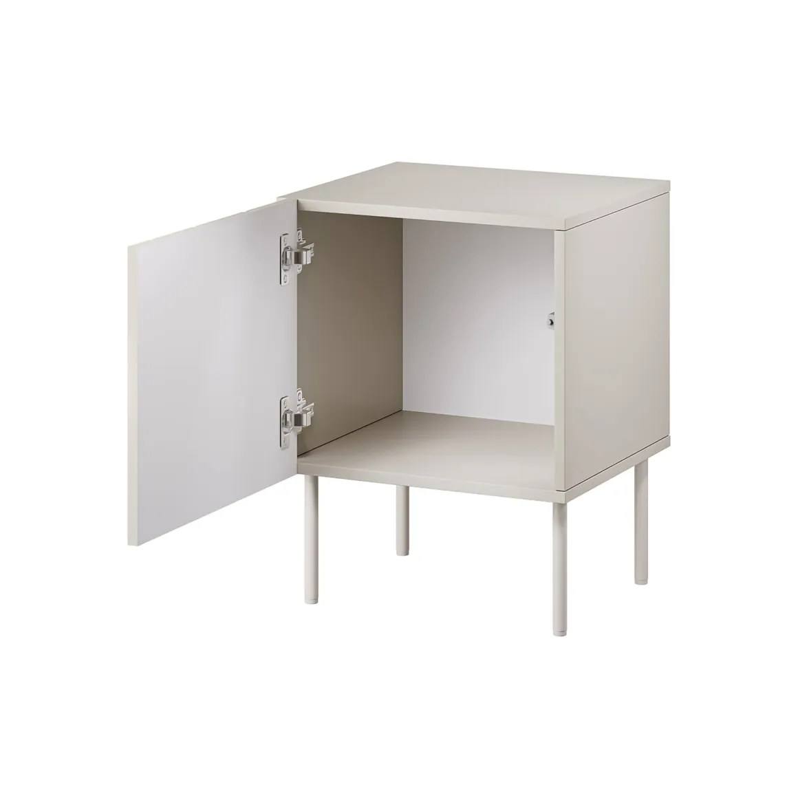 Comodino Beige Cassetti un Ripiano 59x42x44.5h cm, Un'anta - Russi