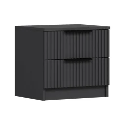 Comodino 2 cassetti antracite 50x40x47h cm - Meranti