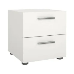 Comodini > Dmora Comodino 2 cassetti 40x40x42h cm - Apolla Bianco